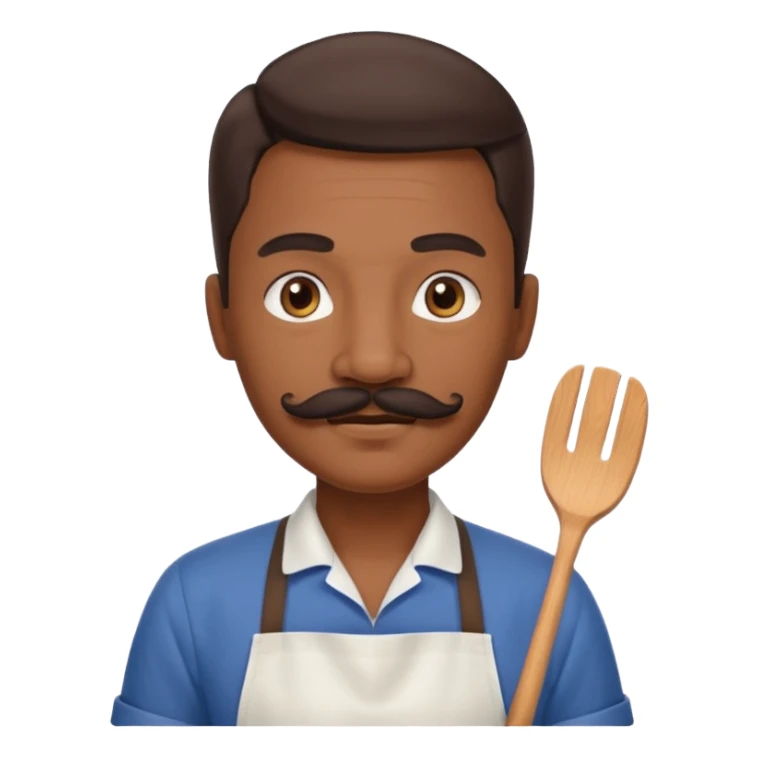 a housekeeper with mustach sticker