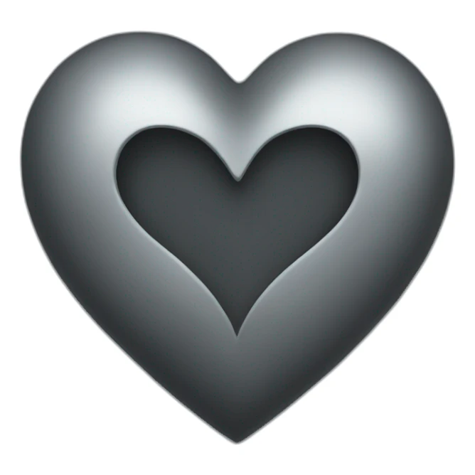 dark grey heart sticker