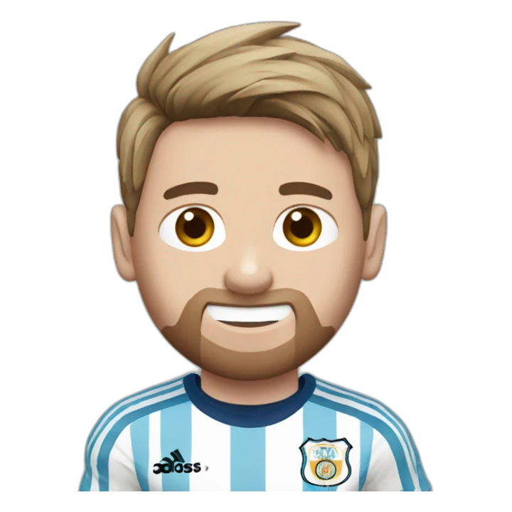 messi with argentina shirt sticker