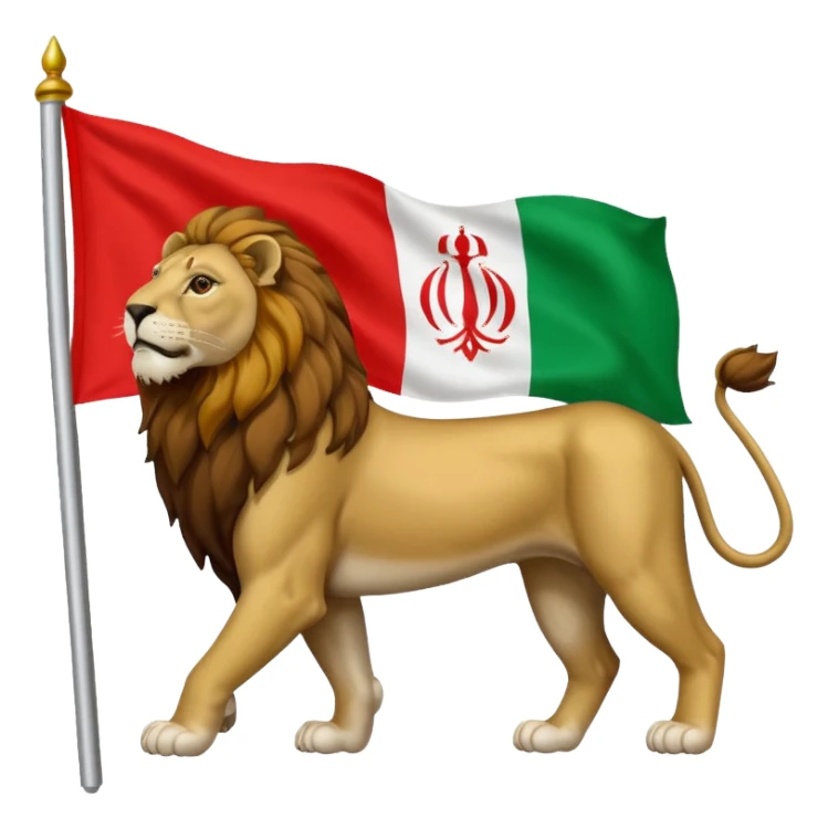 The persian flag with the lion sticker