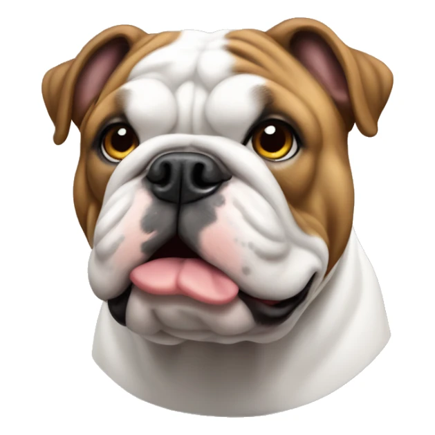 tricolor english bulldog sticker