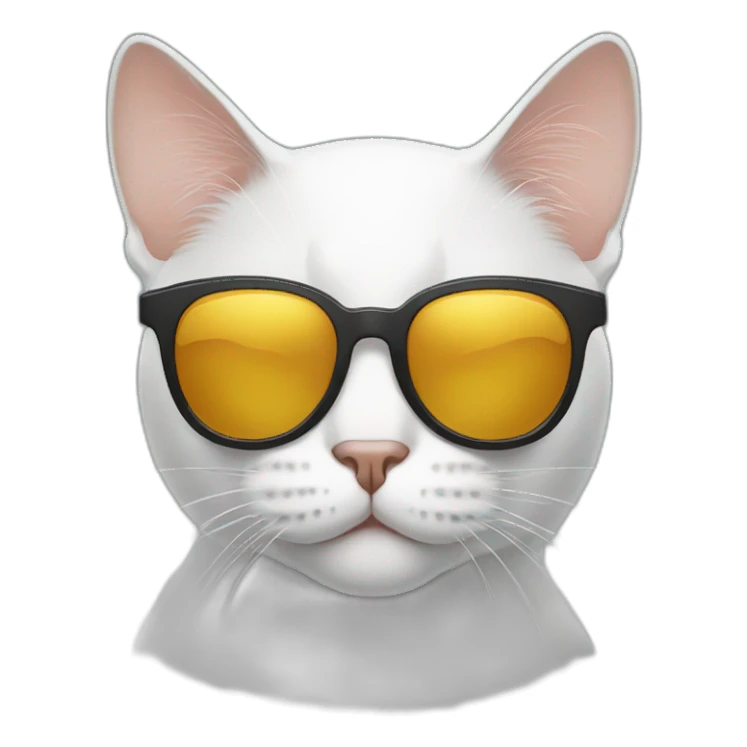 Cat with sunglasses sticker