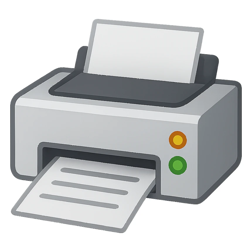 A printer emoji in general style sticker