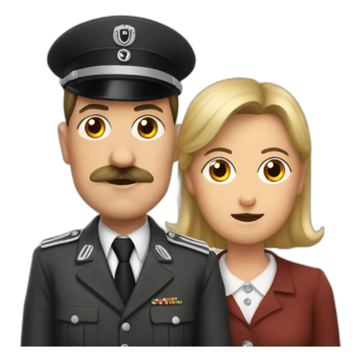 Hitler and his mom sticker
