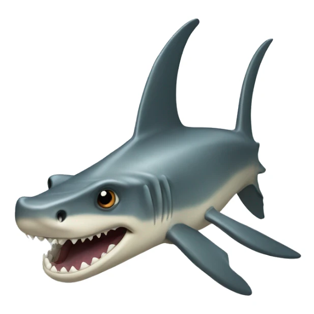 Hammerhead shark with alligator tail sticker