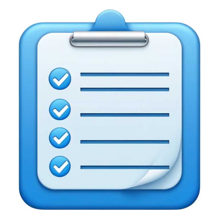 blue checklist sticker