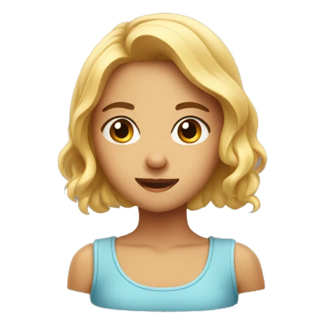 Cute girl shaking her head sticker