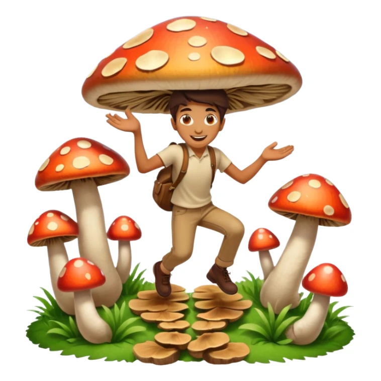 Tripping on magic mushrooms sticker