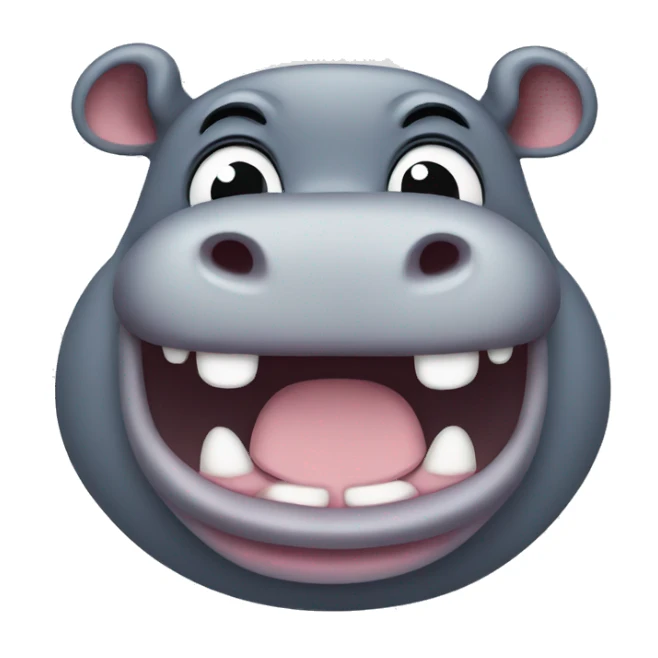 laughing crying hippo sticker