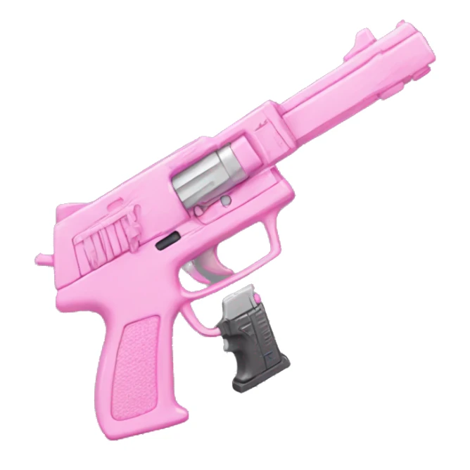 Pink cute aesthetic gun￼ sticker
