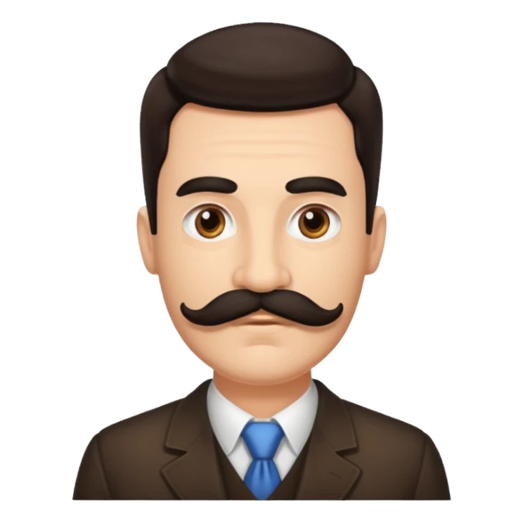 Man with a really big mustache sticker