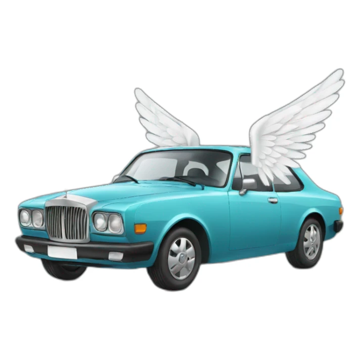 A car with wings sticker