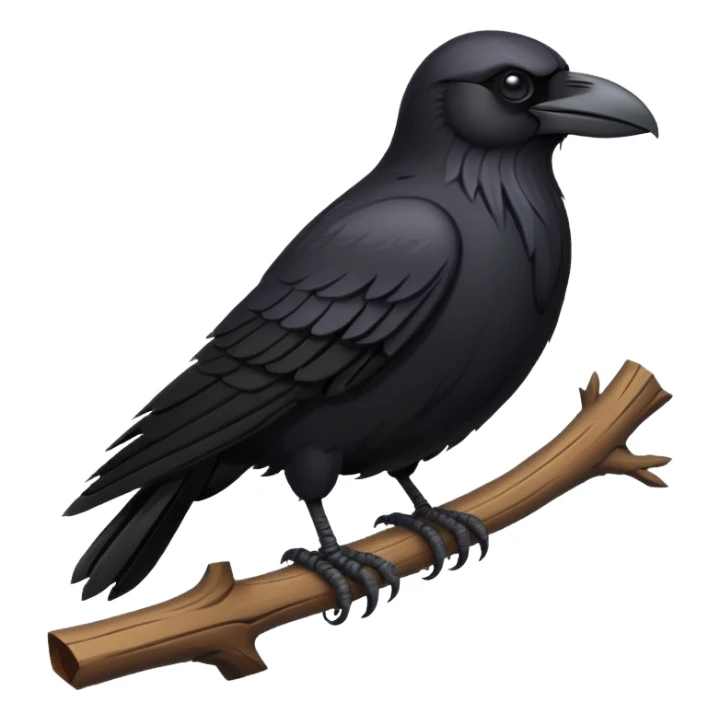 a cartoon Viking raven sticker