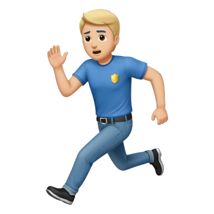 a man running from the cops sticker