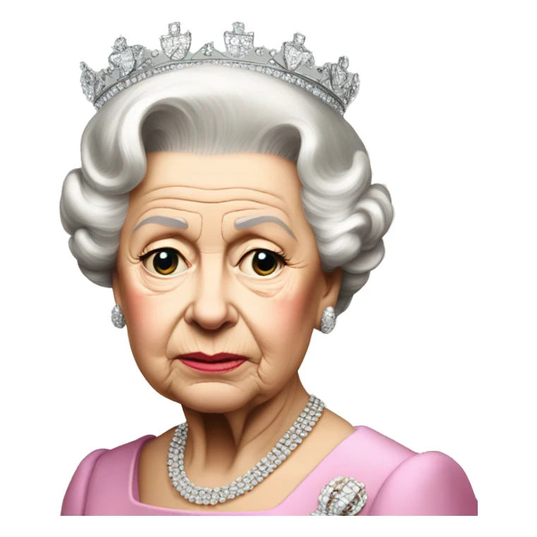 queen Elizabeth II young sad sticker
