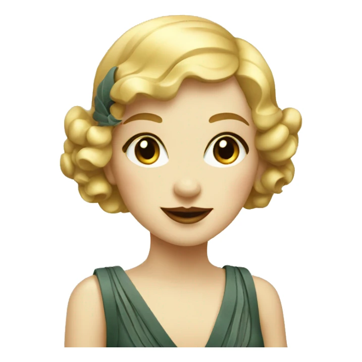 Art deco girl sticker