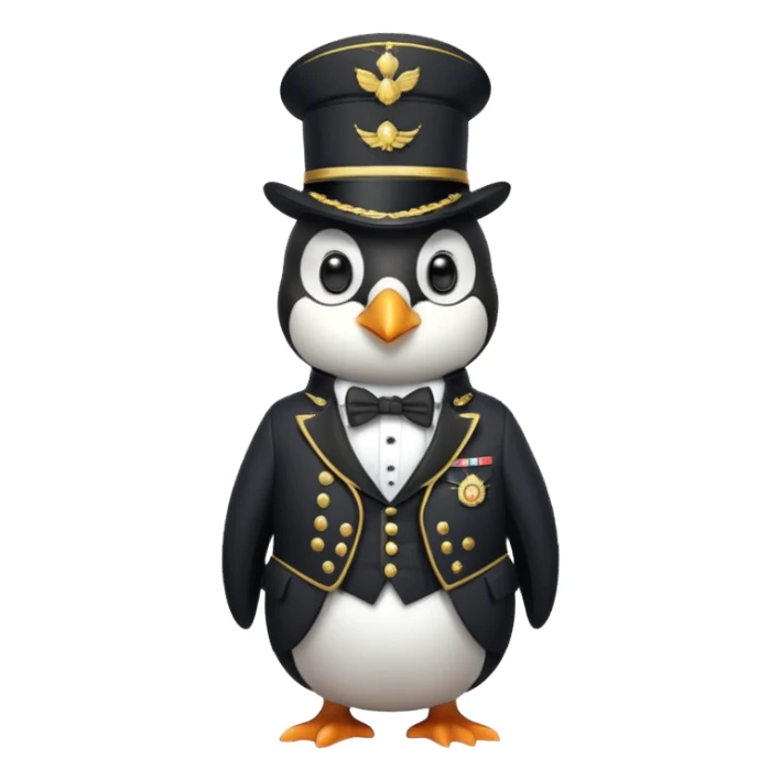 luxurious penguin soldier sticker