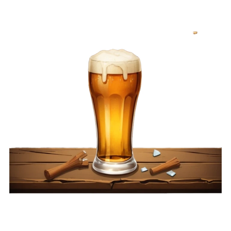 Speakeasy bar broken beer glass  sticker