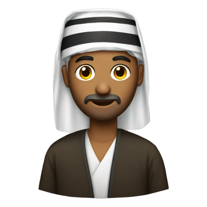 man wearing tallit over his head sticker