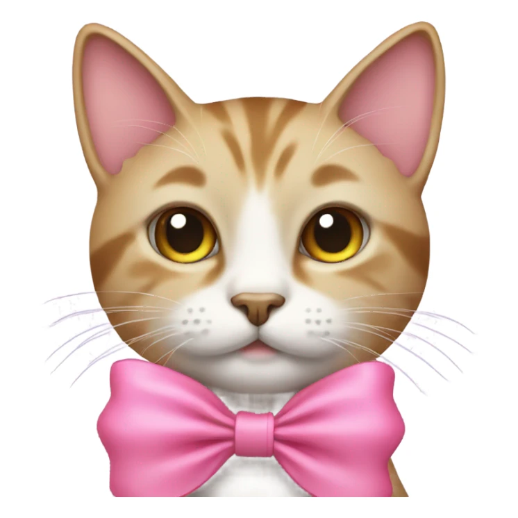 cat with pink bow sticker