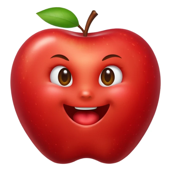 Biten red apple sticker
