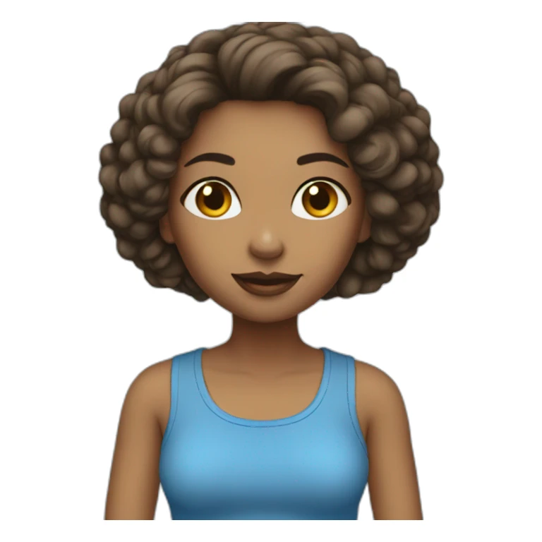 woman blu tshirt sticker