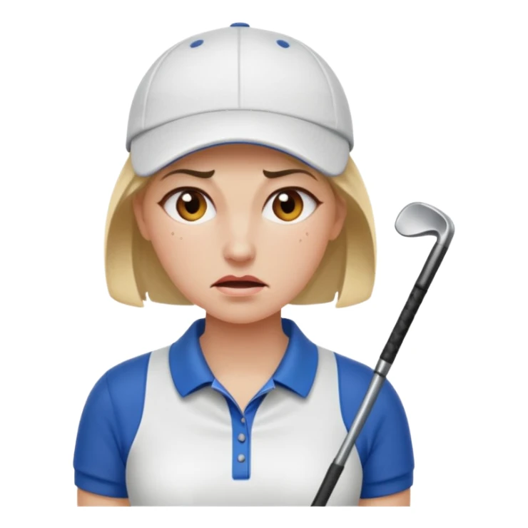 women golfer pain sticker