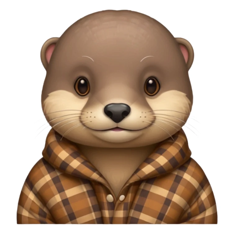 Loutre avec un plaid  sticker