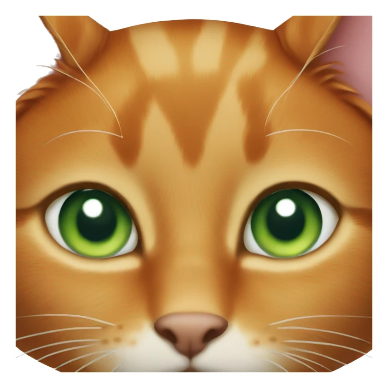 Ginger cat green eyes  sticker