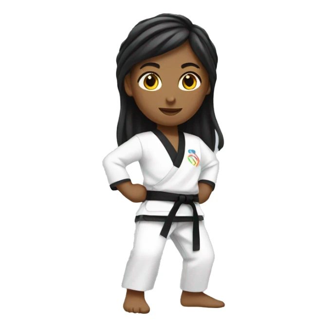 summer olympics girl karate sticker