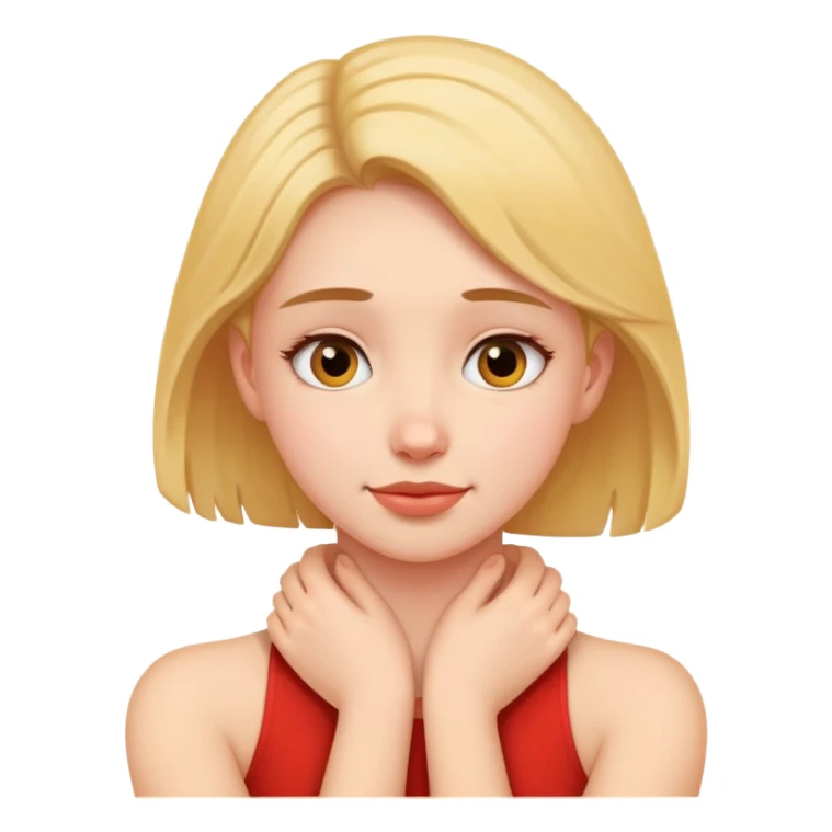 Girl hugging her neck  sticker