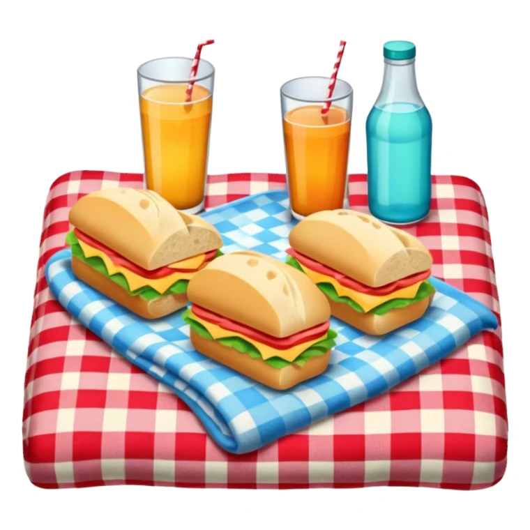 picnic with sandwiches, drinks sticker