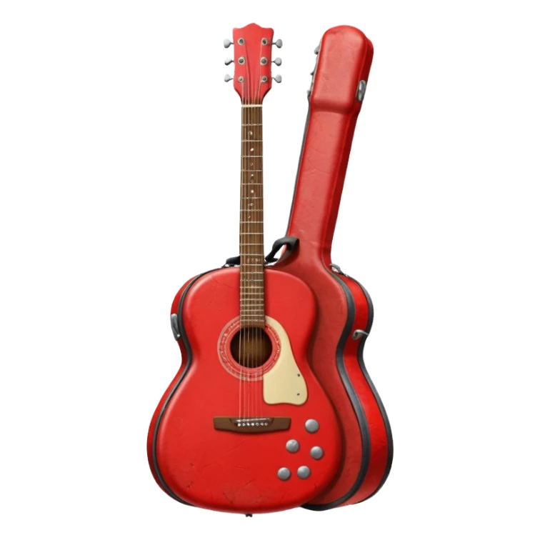 red Guitar Case sticker