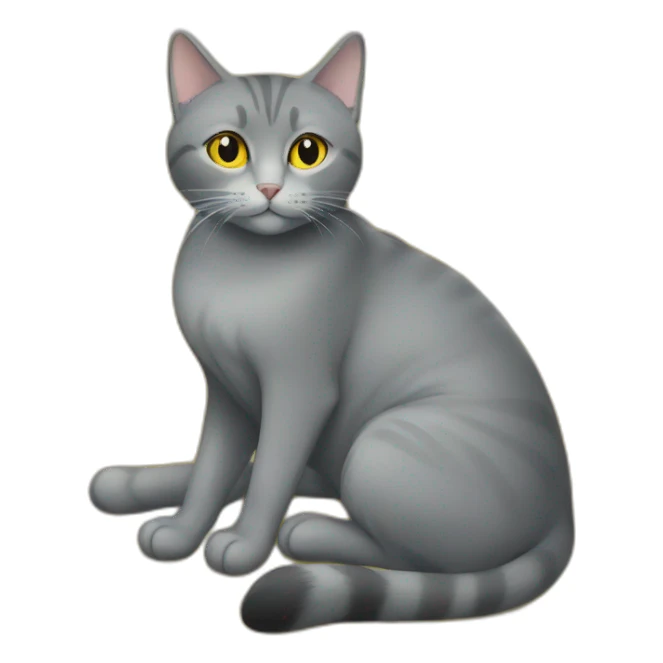 Grey cat on the yellow blanket sticker
