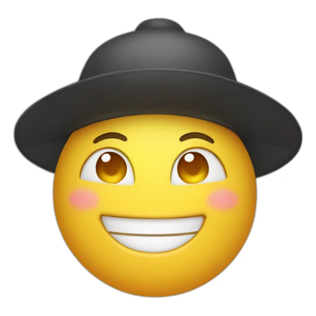 Chinese smiling with chinese hat sticker