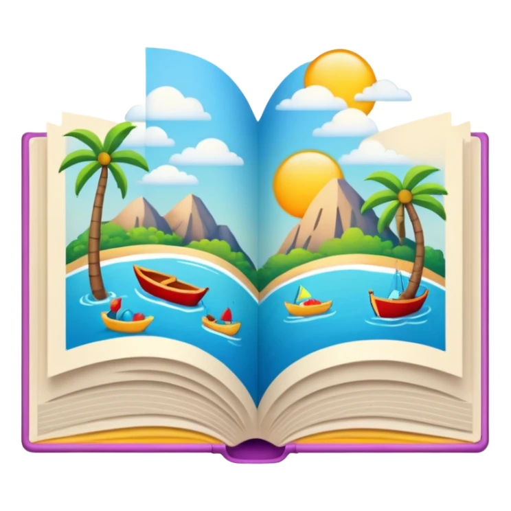 a story picture folding book sticker