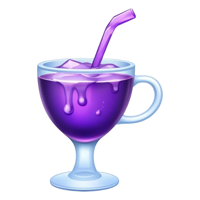 cup with purple liquid and ice sticker