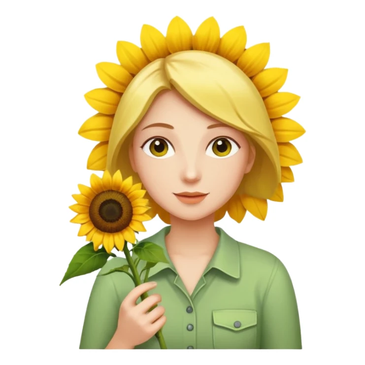 Mom holding a sunflower sticker
