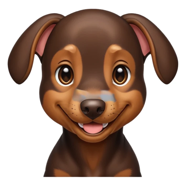 Cachorro Doberman sorrind  sticker