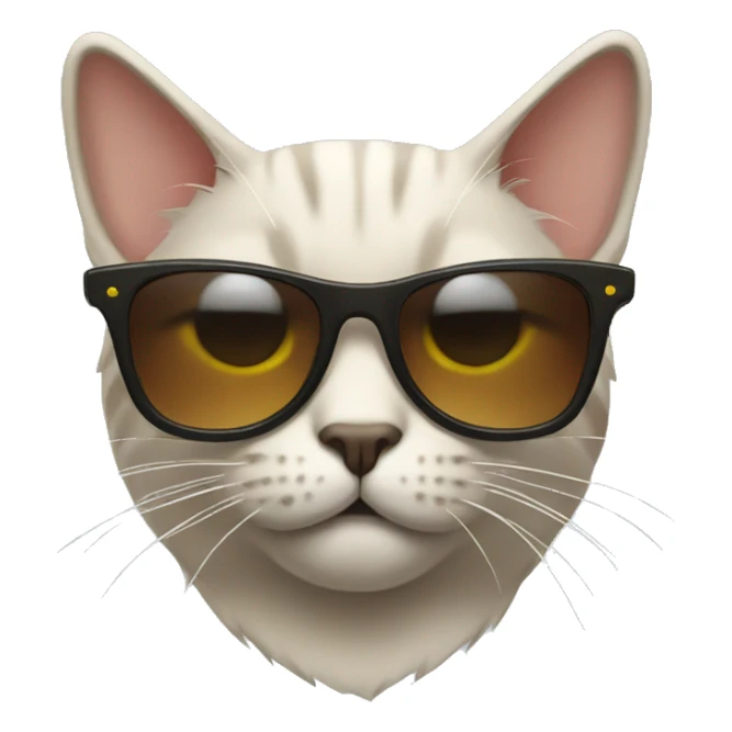 Cat with sunglasses sticker