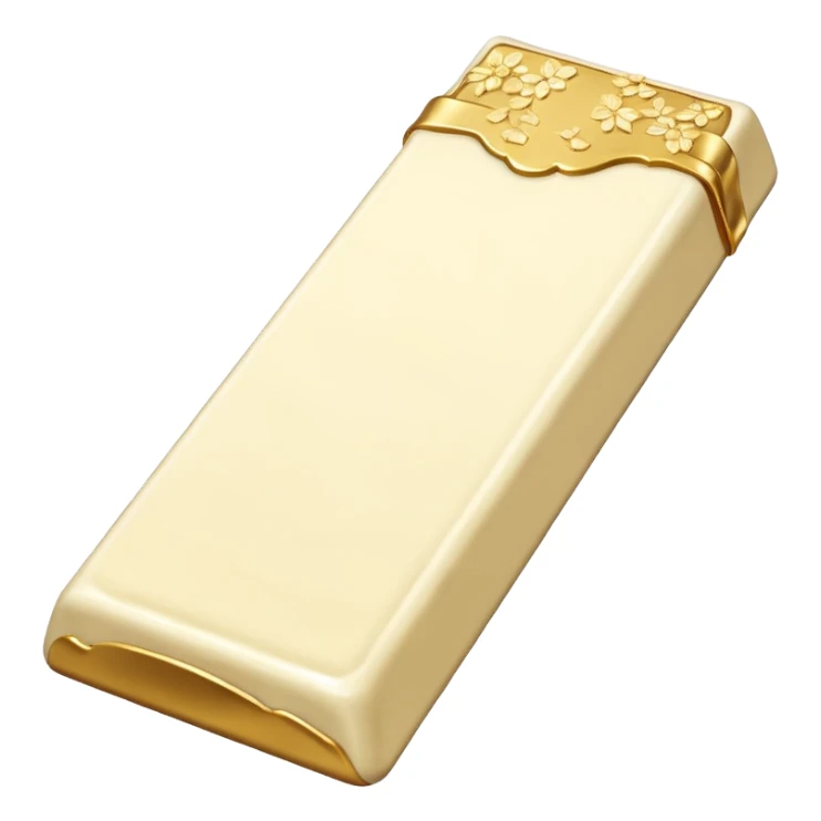 White chocolate with gold leaves  sticker