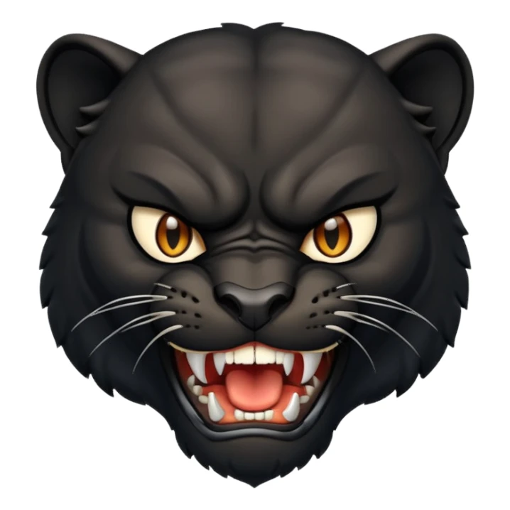 angry panther animal sticker