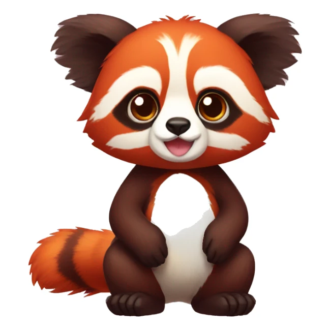 Red Panda Koala hybrid full body sticker