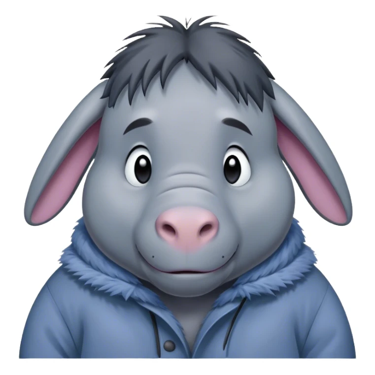 Eeyore in the winter sticker