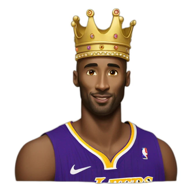 kobe bryant wearing a crown sticker
