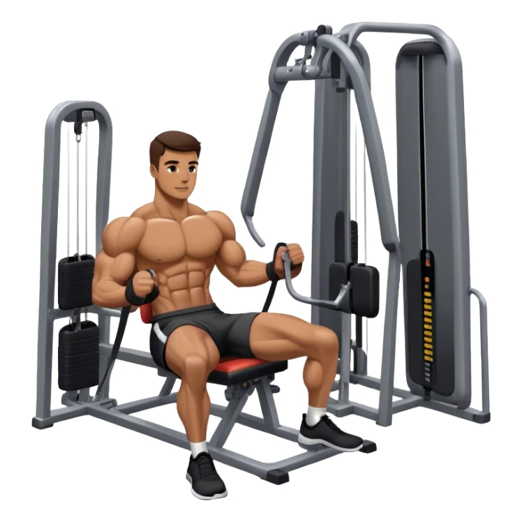 athlete using abductor-machine gym sticker