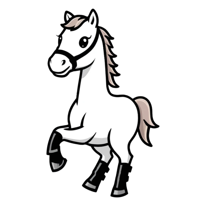 Horse with boots sticker