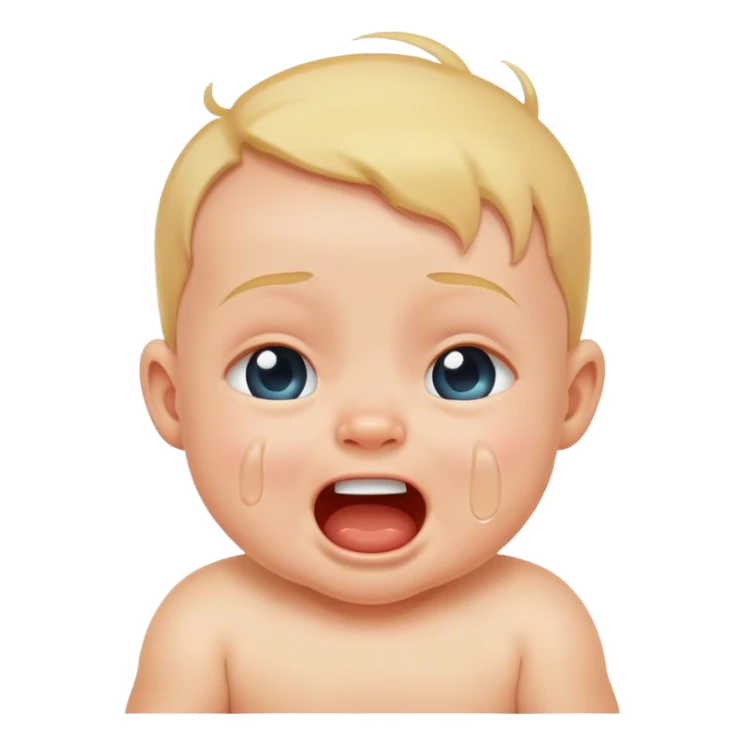 A baby crying in laughter  sticker
