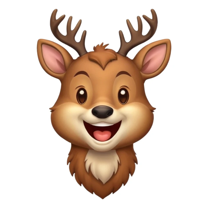Laughing deer sticker