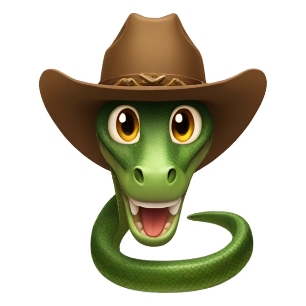 Snake wearing a cowboy hat  sticker